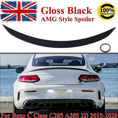 Gloss black rear boot - black, spoiler