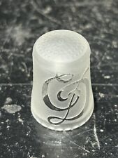 Vintage Rare Charles and Diana Frosted Etched Glass Thimble 1981 Ref AH