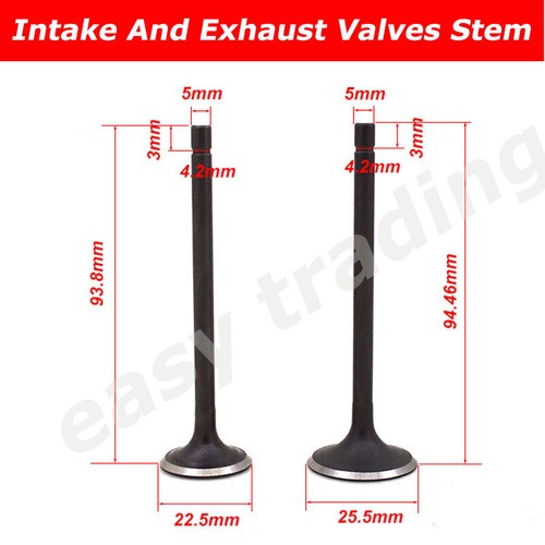 Intake and exhaust valves stem - exhaust,