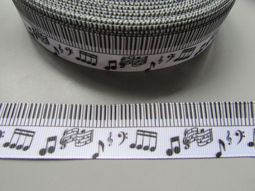 Music grosgrain ribbon 5cm - grosgrain, 2.5cm