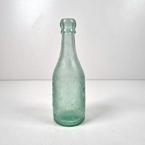 Antique glass beer bottle - antique,