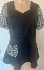 Vintage 1960’s  mini Dress …black/silver…original & Unique- Size 10