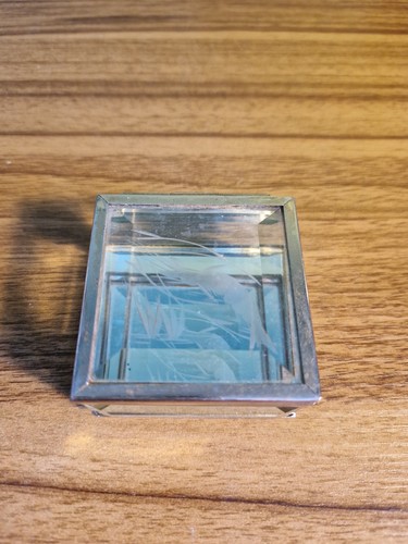 Faceted clear glass - glass, mirrored