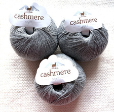 3 balls x 50g Cashmere yarn 