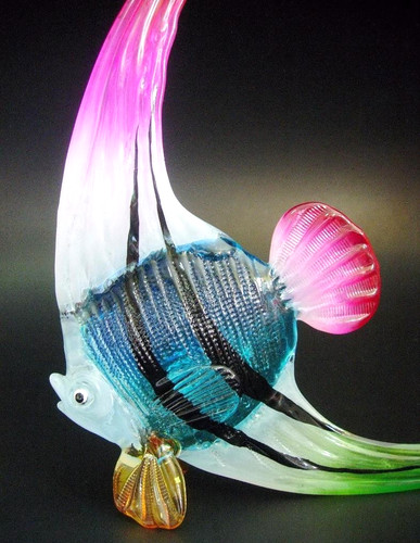 Very large glass fish figurine - large,
