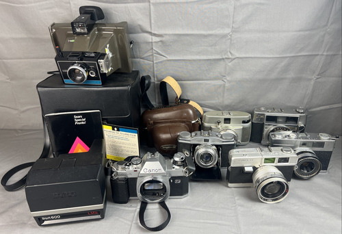 Vtg camera lot untested canon - lot,