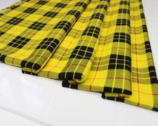 Tartan Fabric - Yellow & Black