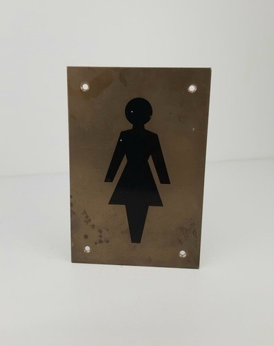 Vintage brass ladies toilet - wc,