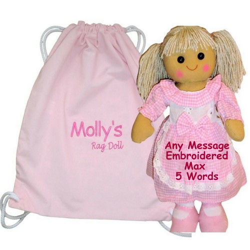 Personalised rag doll flower - personalised,