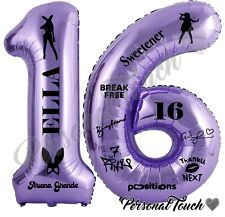 ARIANA GRANDE Birthday Personalised DECAL STICKER SET for Foil number balloons