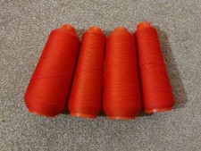 4 × Cones Of Red Seam Covering Thread For An Overlocker