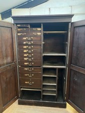 Vintage Victorian Pine Cupboard With Drawers