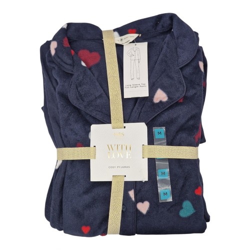 Piece fleece heart print - m&s,