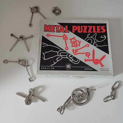Vintage metal puzzles - metal,