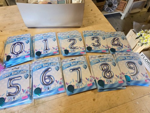 Giant foil number - number, balloons