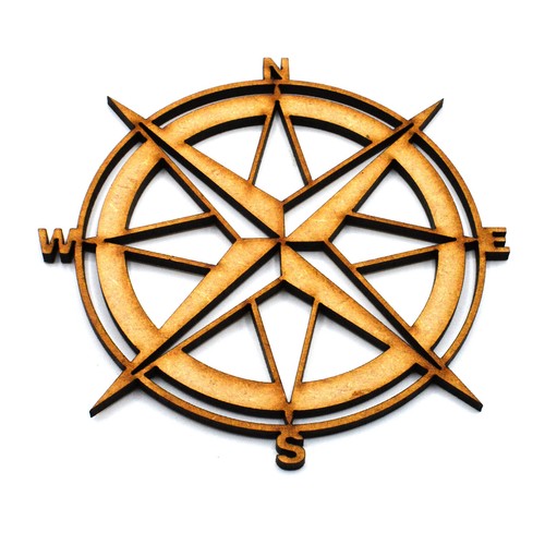 Wooden compass craft - wooden, shapes