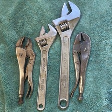 Vintage Original Mole Grips x 2 and wrenches  adjustable