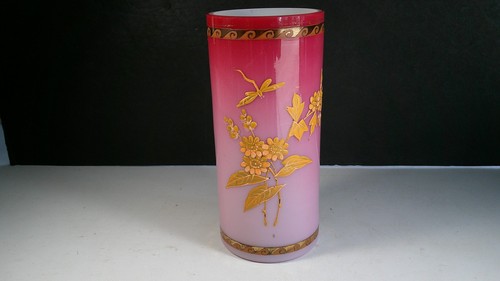Antique thomas webb pink - thomas, cased