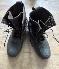 Original L L Bean Brown Leather Duck Boots UK Size 4