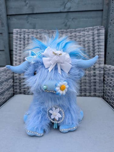 Blue handmade highland cow - highland,