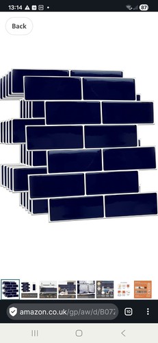 Walplus deep blue metro - 3d,