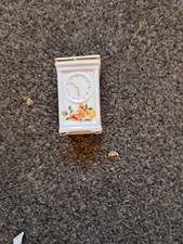 Aynsley Miniature Porcelain Decorative mantel clock -price drop. excellent cond.