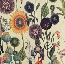 Poppy Sunflower Printed Velvet