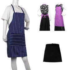 Apron Catering Butcher Kitchen Cooking BBQ Chefs Pure Cotton Craft Baking Bar