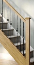 25 x black iron stair spindles