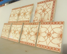 Antique ceramic tiles - ceramic, floral