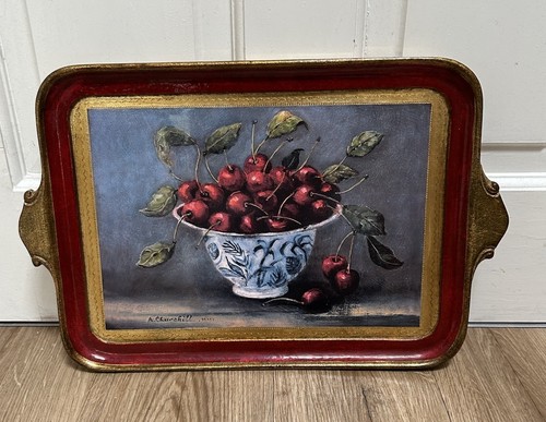 Vintage tray wooden golf - golf, gilt