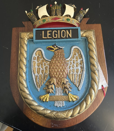 Hms legion ship - crest, plaque