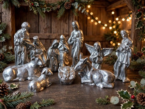 Piece vintage pewter - piece,