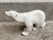 Vintage 1960's, Royal Dux #474 Porcelain White Polar Bear, Czechoslovakia 13"