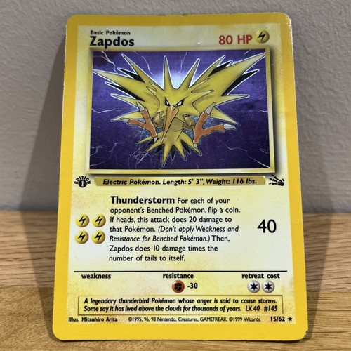 Zapdos 1st edition - edition, fossil