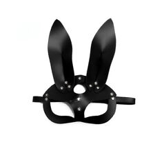 Bunny Rabbit Mask Ears Faux Leather Deluxe Bunny Ears Masquerade Halloween Mask