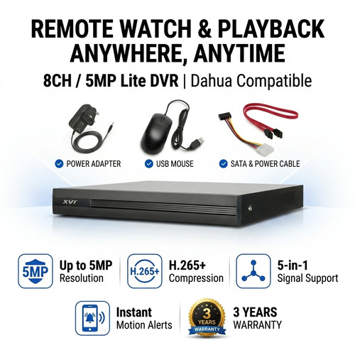 Dahua compatible cctv dvr - compatible, 5mp