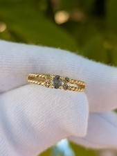 9ct Solid Gold Natural Alexandrite Ring  Size N COA