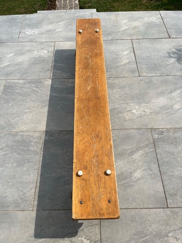 Vintage wooden gym bench - gym, old