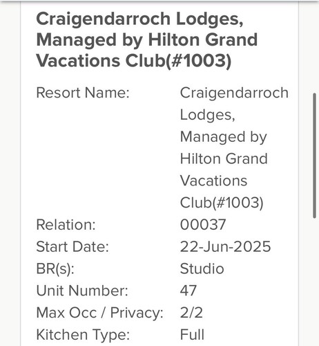 Timeshare week each year - 1,