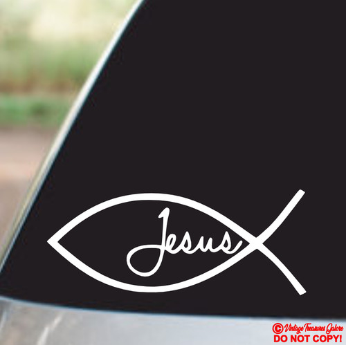 Jesus fish vinyl decal sticker - fish,