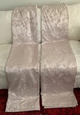 BEAUTIFUL SANDERSON SATIN PINK DAMASK SATIN CURTAINS SIZE 72” LENGTH 66” WIDE