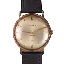 Rotary Watch Incabloc Vintage Mechanical Wind Gold Plates With Stamps