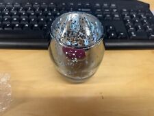 6 Silver Tealight Holders - 7.5 x 9cm