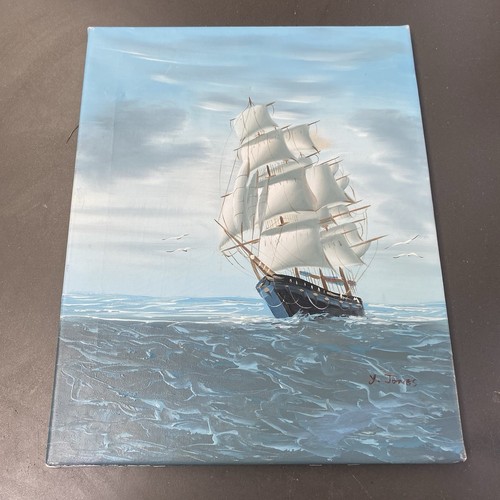 Vintage maritime oil - vintage, canvas
