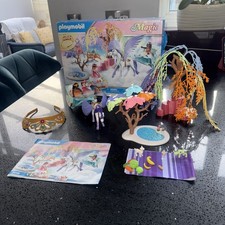 Playmobil Magic Flying Pony & Carriage Set With Trees & Accessories