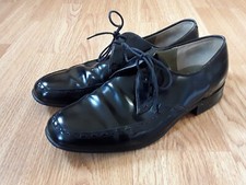 Barker Of Earls Barton Black Leather Derby Dress Shoes UK 8