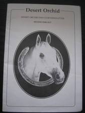 DESERT ORCHID (RACEHORSE) FAN CLUB NEWSLETTER WITH 2 8X6" B&W PHOTOS