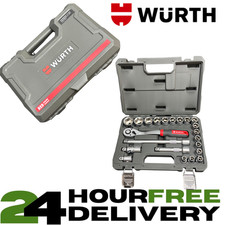 Wurth Red Stripe 22 Piece - Drive Socket Set Metric 10 - 32mm - 5763112022