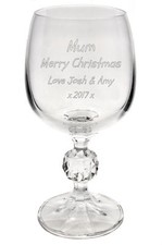 Personalised  8oz Crystal Wine